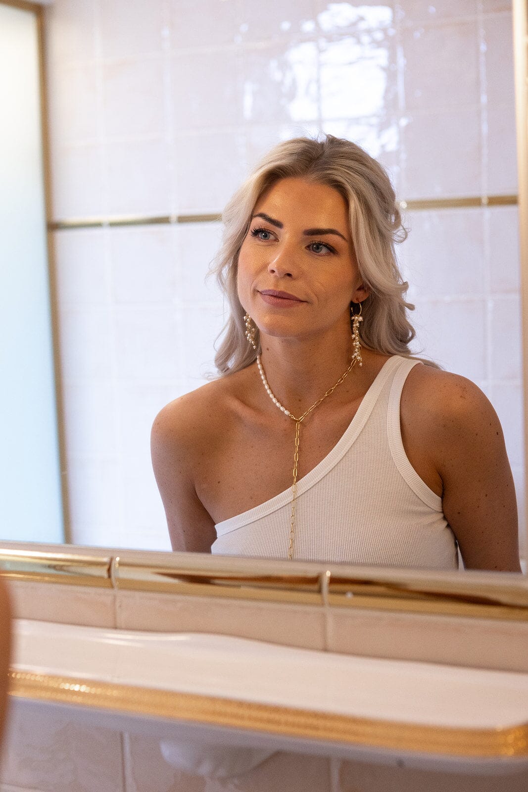 Molly & My X Melanie Due - Emma O Rib Top 169046 - 120 - White Toppe 