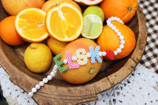 Molly&My Jewellery x Caroline Dan - Hjerte - Perler Og Forgyldt Halskæder 