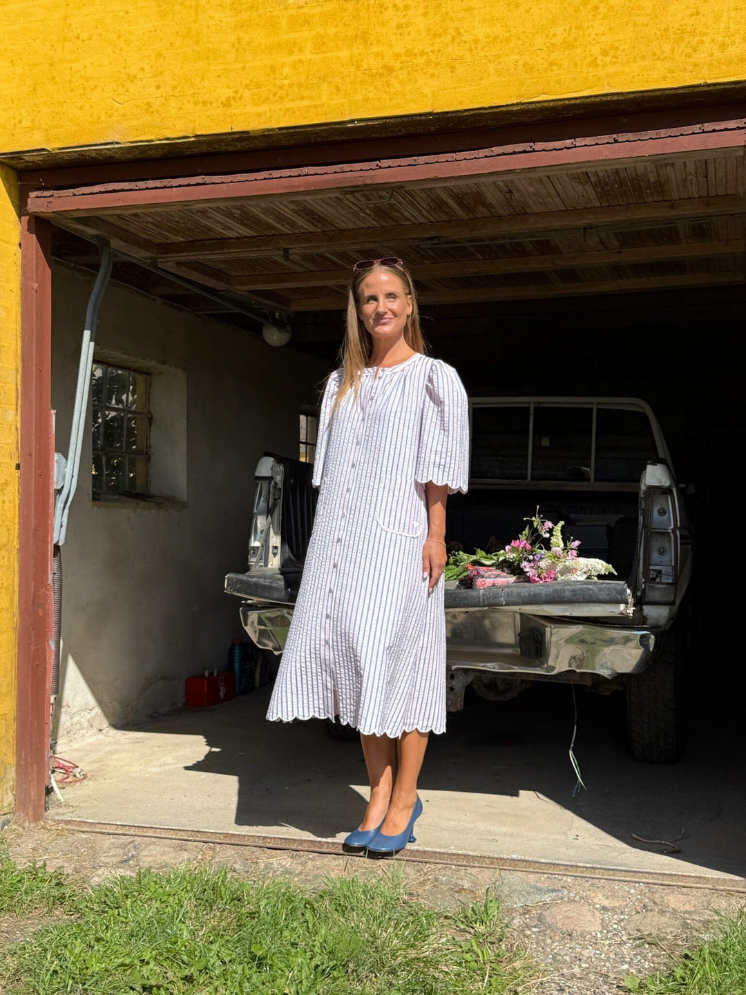 Molly&My x Julie Elsebeth - Inge Dress Dress - Pink/Blue Stripe Kjoler 