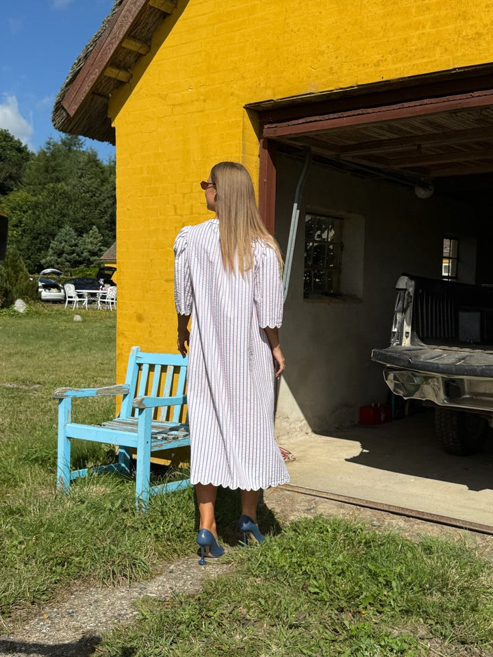 Molly&My x Julie Elsebeth - Inge Dress Dress - Pink/Blue Stripe Kjoler 