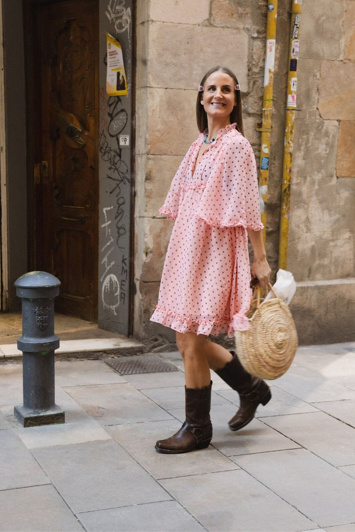 Molly&My x Julie Elsebeth - Linea Dress - Pink Dots 