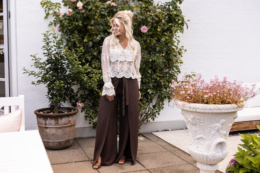 Molly&My X Melanie Due - Carina D Soft Pants 170149 - 676 - Dark Brown Bukser 
