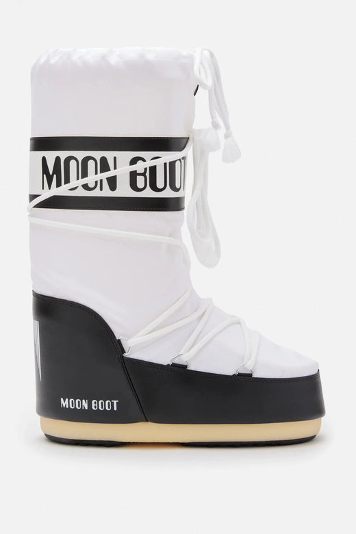 Moon Boot - Mb Icon Nylon Jr 80d1400440 - Na02black/White Støvler 