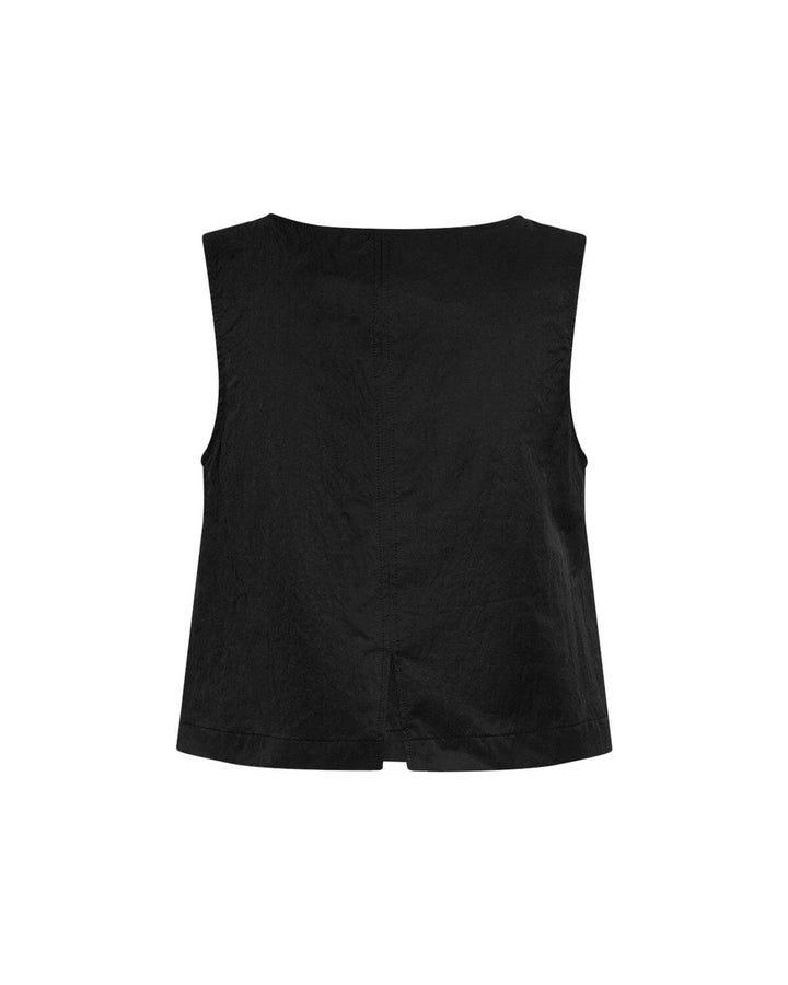 Moss Copenhagen - Mschjaveria Camilla Sl Top 19073 - Black Toppe 