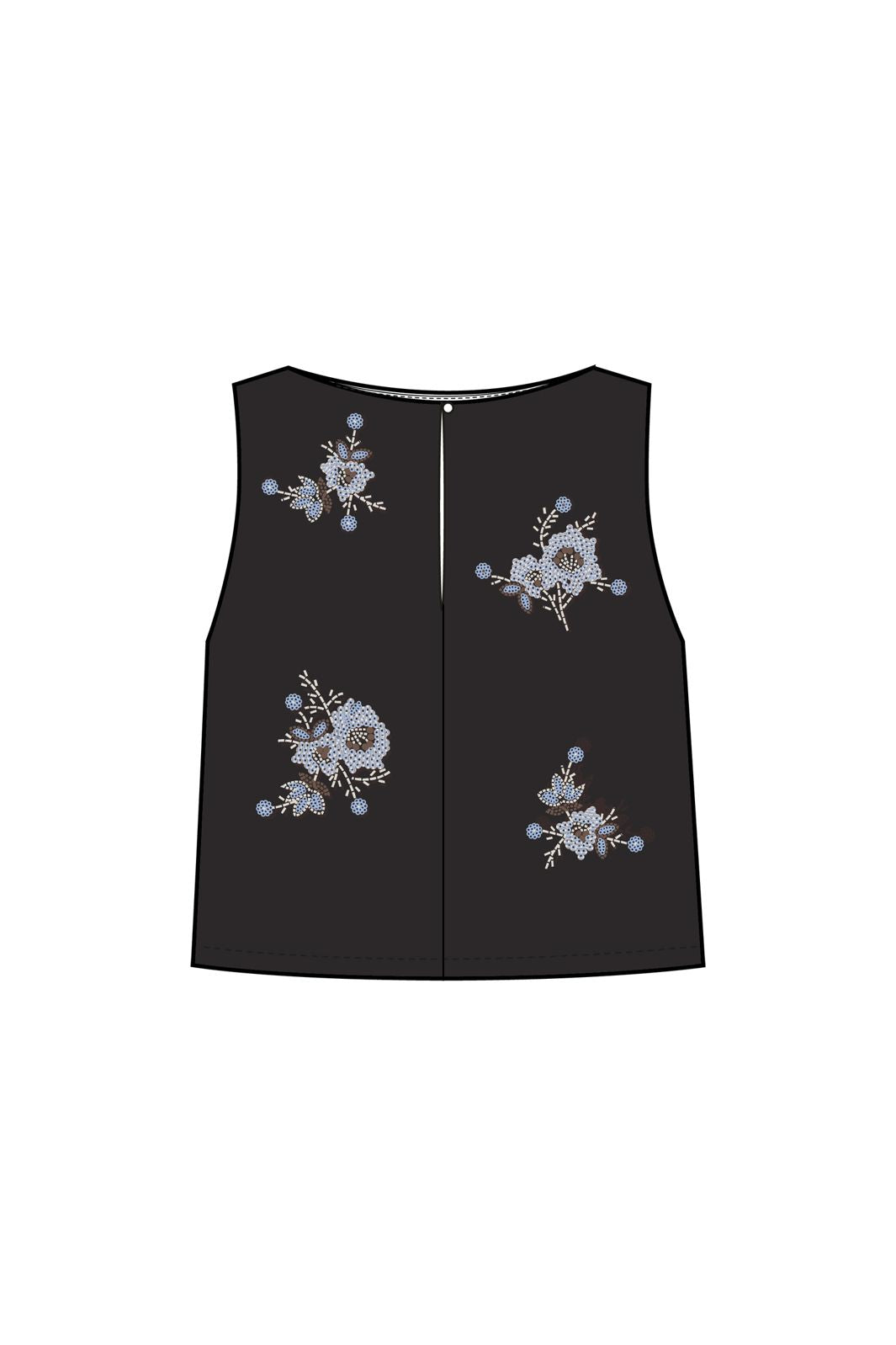 MSCH Copenhagen - Mschadine Sl Top Emb 20489 - Black