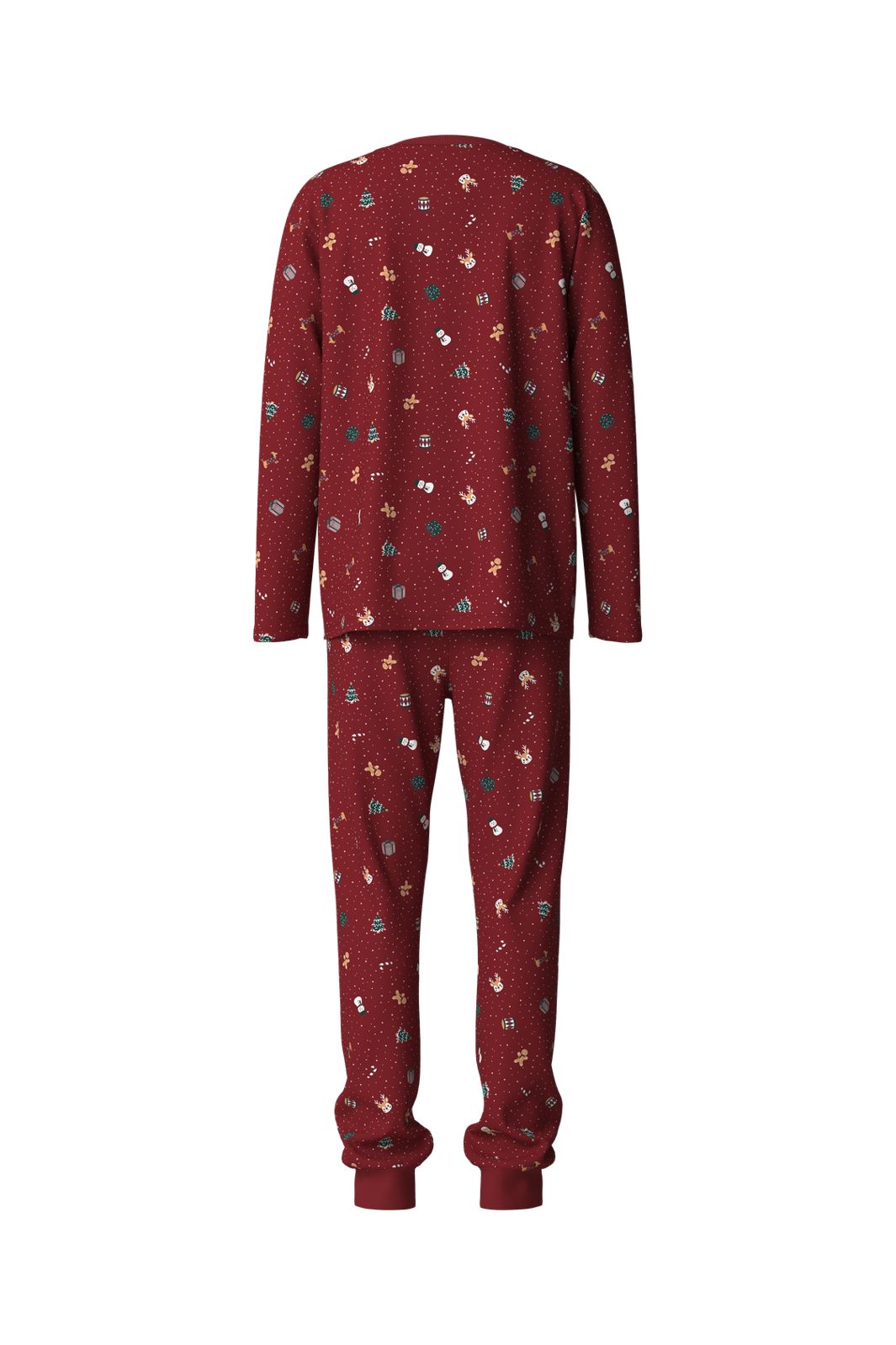 Name It - Nanvismas Ls Nightset - 5129029 Red Dahlia Christmas