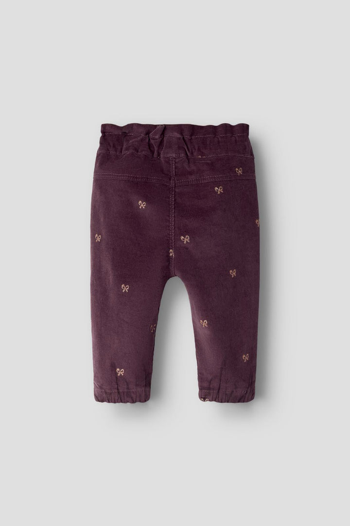 Name It - Nbfbella  Cord Pant 4510-Yt - 5117493 Catawba Grape Glitter Bows