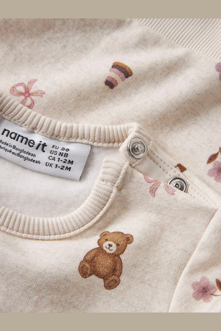 Name It - Nbfragine Ls Sweat - 5118521 Peyote Melange