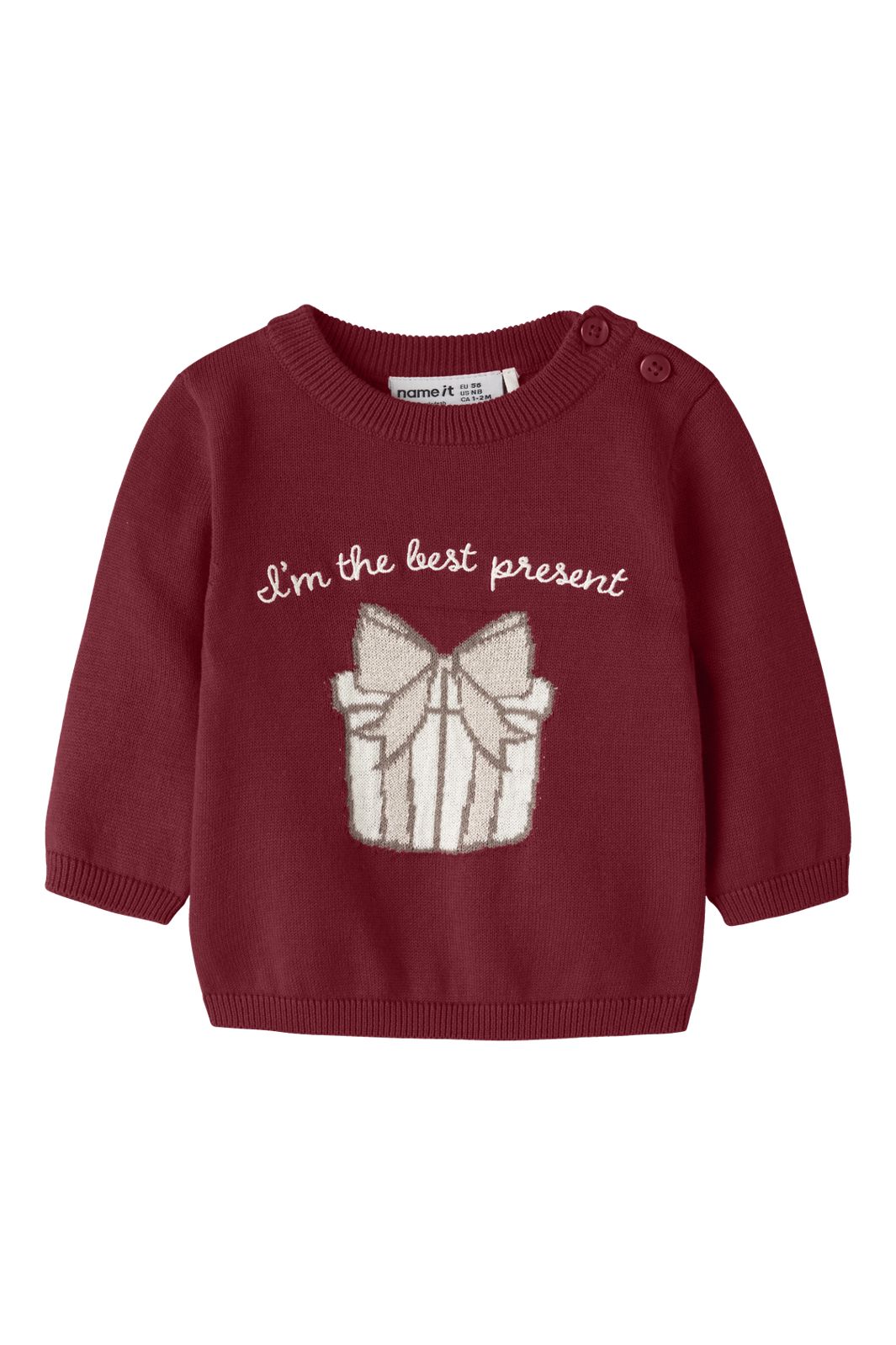 Name It - Nbfrisse Ls Knit - 5131534 Red Dahlia