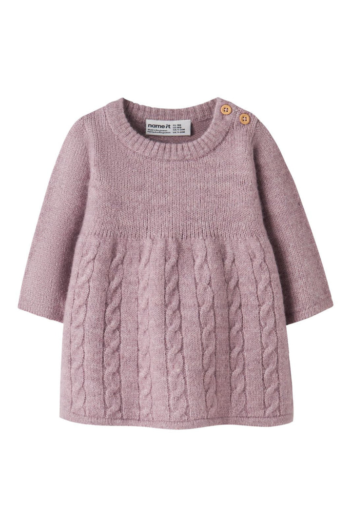 Name It - Nbfrosely Ls Knit Dress - 5115929 Mauve Shadows