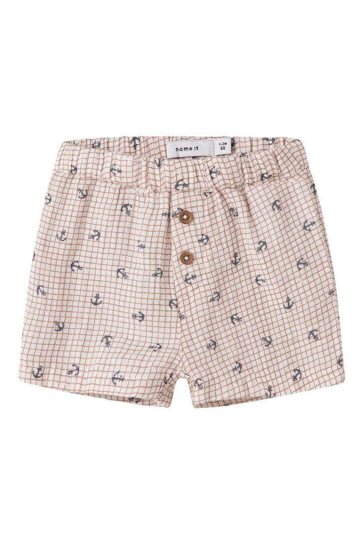 Name It - Nbmfront Shorts - 4974872 Cloud Dancer Anchor