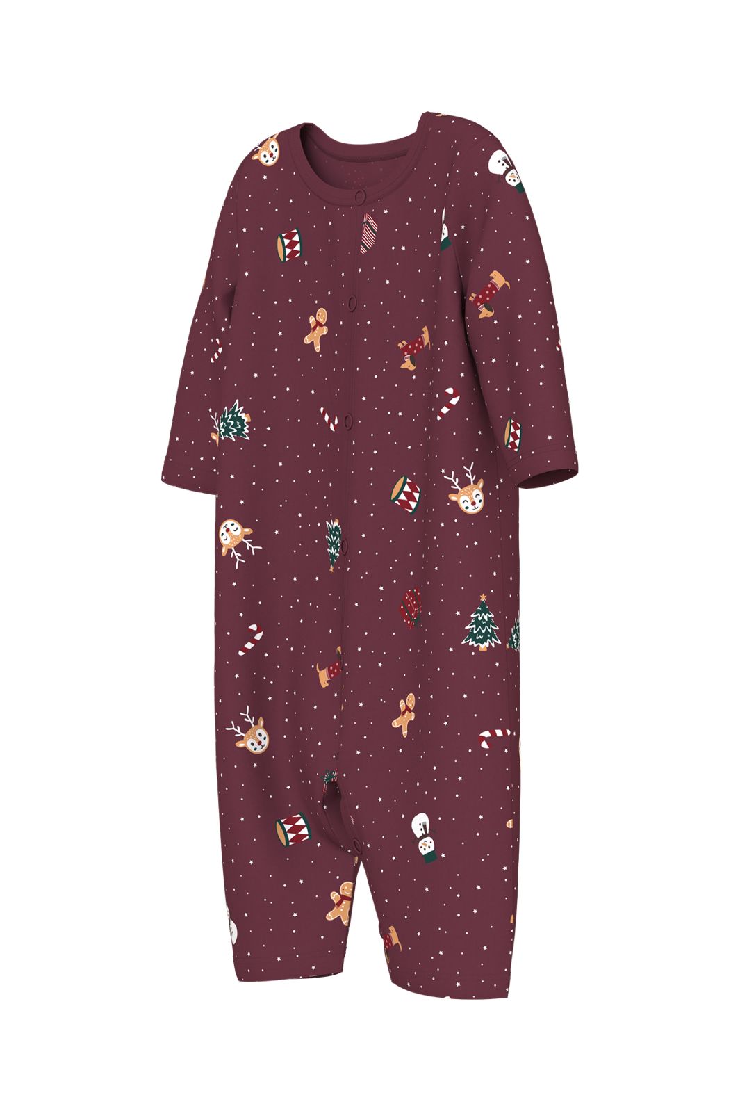 Name It - Nbnvismas Ls Nightsuit - 5124775 Burgundy Christmas