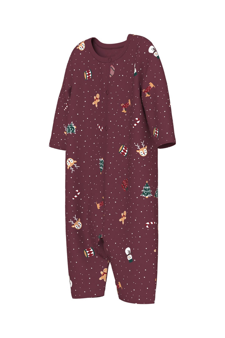Name It - Nbnvismas Ls Nightsuit - 5124775 Burgundy Christmas