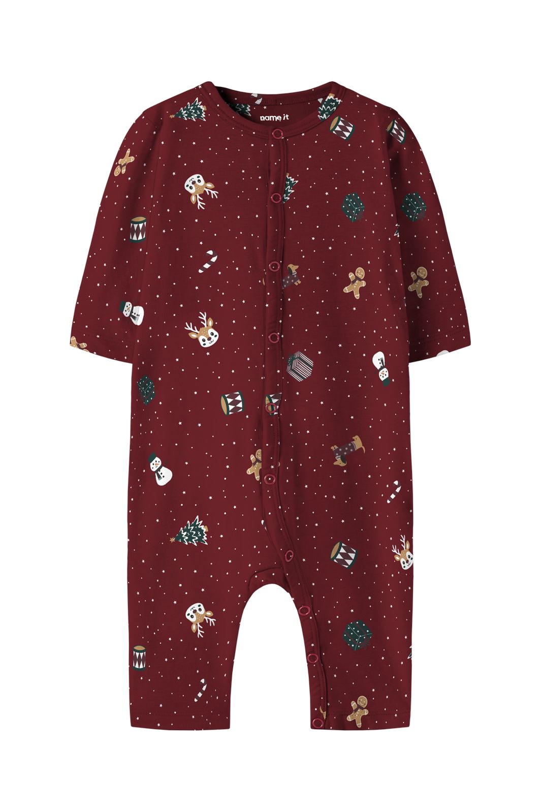 Name It - Nbnvismas Ls Nightsuit - 5129020 Red Dahlia Christmas