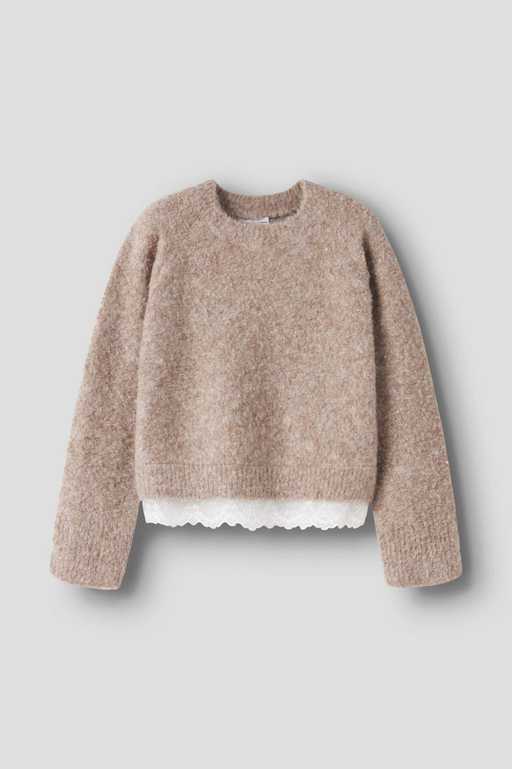Name It - Nkfsacha Ls Loose Knit - 5132271 Island Fossil