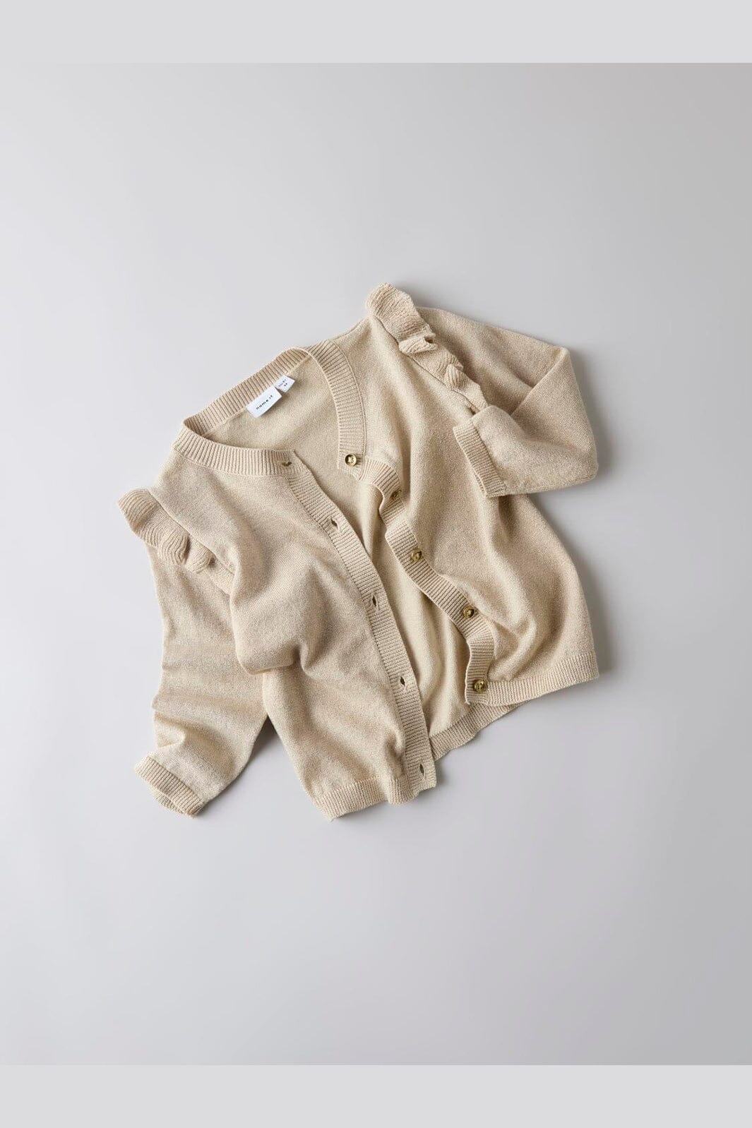 Name It - Nmfabinne Ls Knit Card - 4561320 Peyote Tone In Tone Lurex