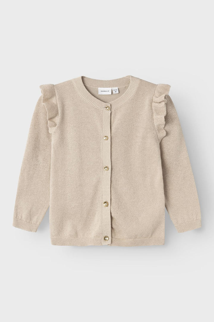 Name It - Nmfabinne Ls Knit Card - 4561320 Peyote Tone In Tone Lurex