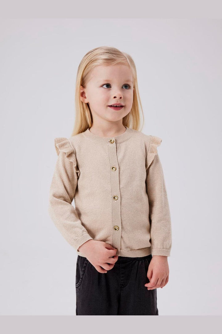 Name It - Nmfabinne Ls Knit Card - 4561320 Peyote Tone In Tone Lurex