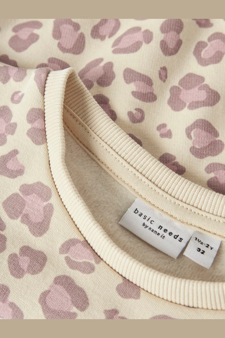 Name It - Nmfdavina Ls Sweat Fleece - 4892723 Summer Sand Leo