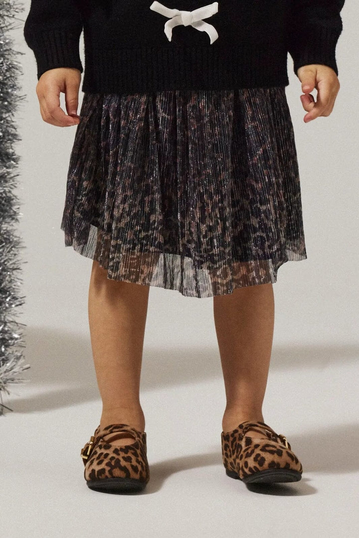 Name It - Nmfrisaring Skirt - 4874681 Seal Brown Leo Nederdele 