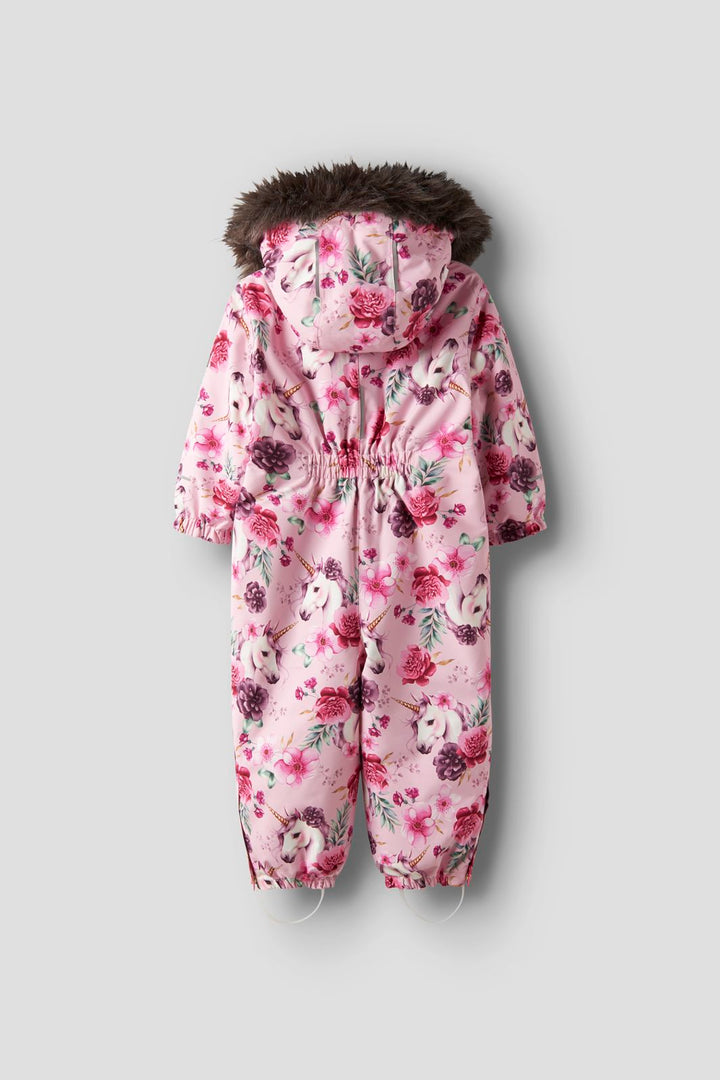 Name It - Nmfsnow10 Suit - 4874995 Parfait Pink Floral Unicorn