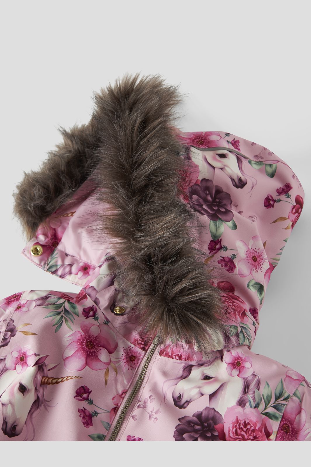 Name It - Nmfsnow10 Suit - 4874995 Parfait Pink Floral Unicorn