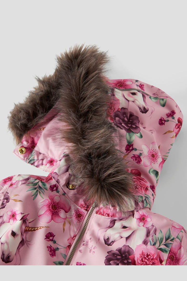 Name It - Nmfsnow10 Suit - 4874995 Parfait Pink Floral Unicorn