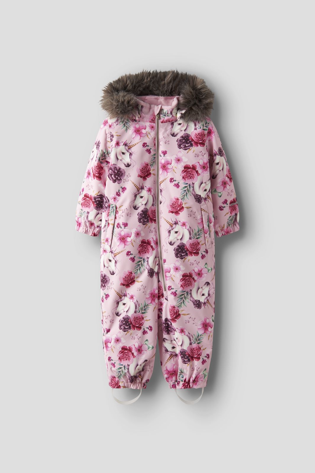 Name It - Nmfsnow10 Suit - 4874995 Parfait Pink Floral Unicorn