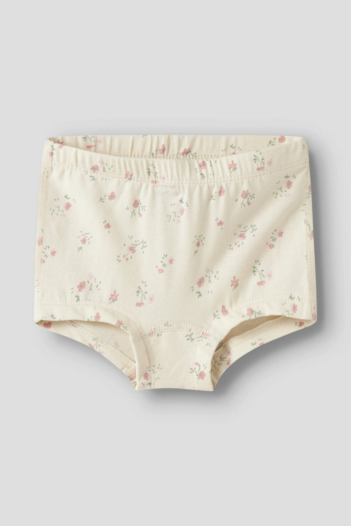 Name It - Nmftights Flower - 4871384 Turtledove W/ Pale Lilac + Mellow Rose Underbukser 