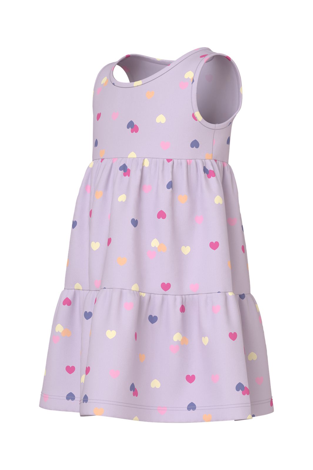 Name It - Nmfvigga Spencer Dress - 5058203 Lavender Fog Colorful Hearts