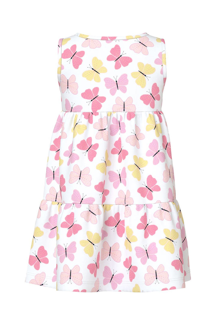 Name It - Nmfvigga Spencer Dress - 5067817 Bright White Pink Butterfly