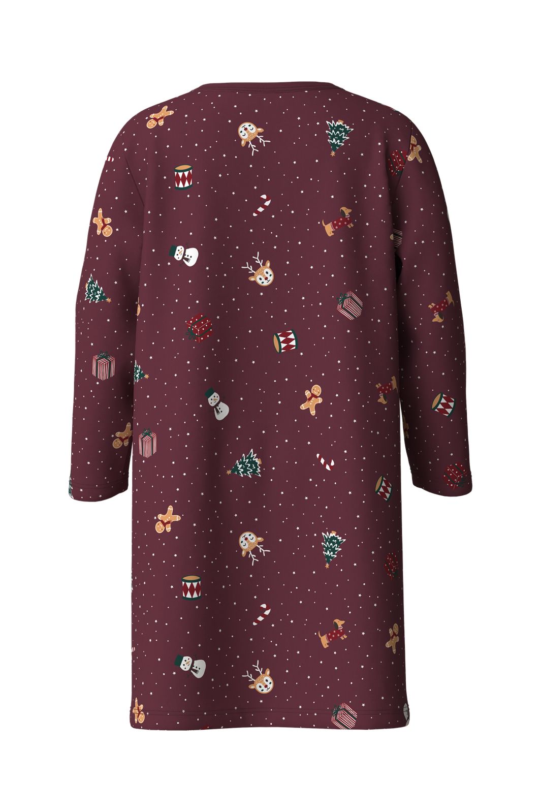 Name It - Nmfvismas Ls Nightgown - 5124768 Burgundy Christmas