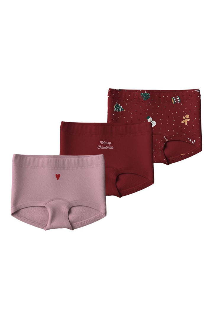 Name It - Nmfvismas Tights Giftpack - 5144325 Red Dahlia W/ Pink Nectar + Red Dalia