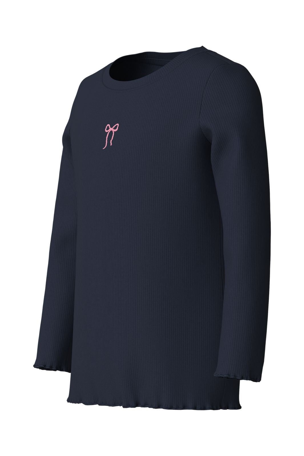 Name It - Nmfvivemmas Ls Slim Top - 5166305 Navy Blazer Bow