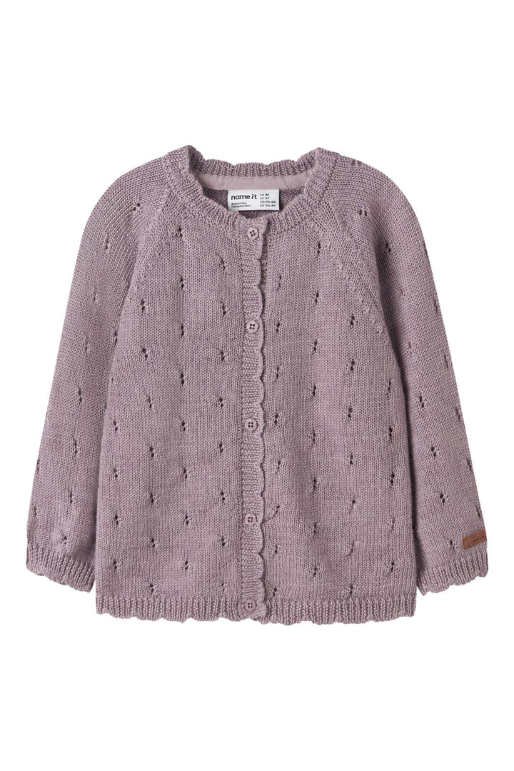 Name It - Nmfwrilla Wool Ls Knit Card - 4969341 Toadstool