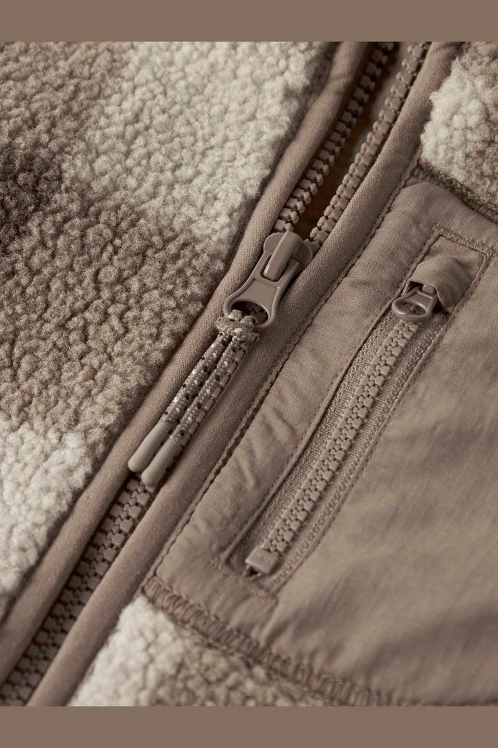 Name It - Nmmmonico Sherpa Jacket Check - 4893826 Fossil