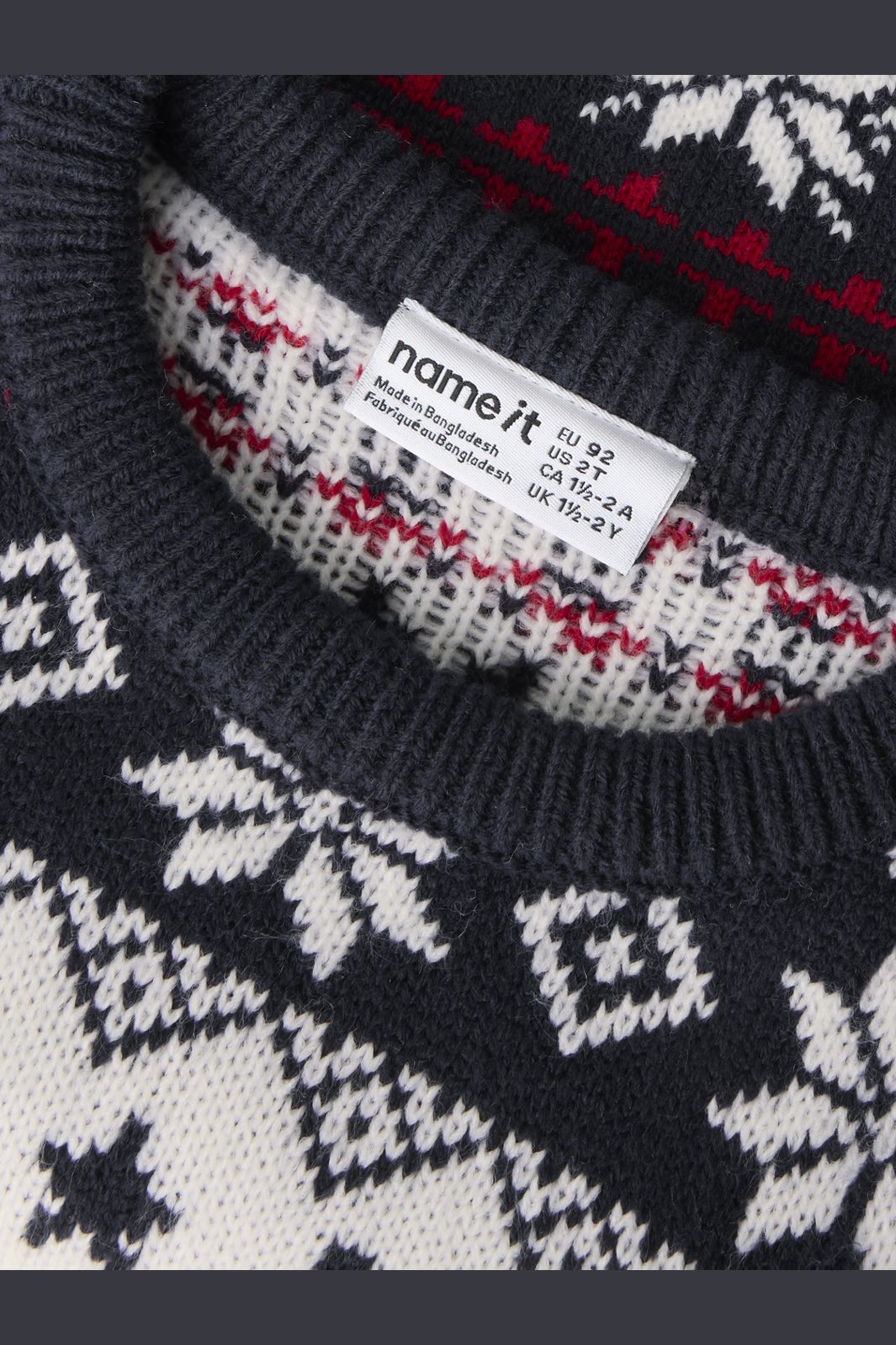 Name It - Nmnrismas Ls Knit Cot - 5213749 Navy Blazer