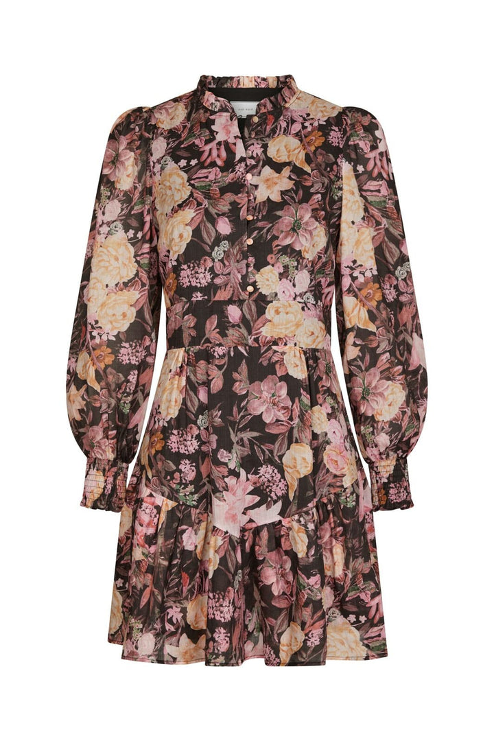 Neo Noir - Aberto Big Flower Dress 166923 - 100 - Black