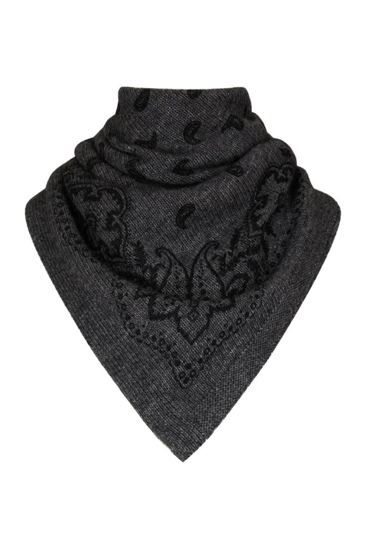 Neo Noir - Adelina Paisley Knit Scarf 169506 - 136 - Antracit Melange