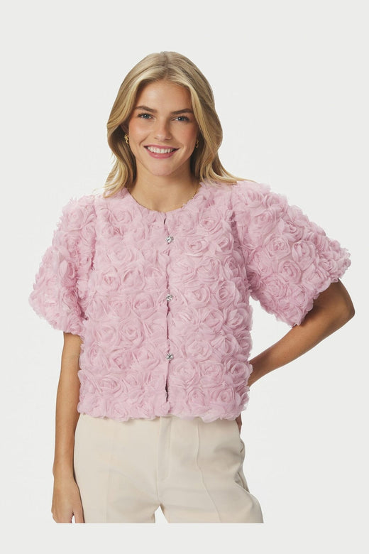 Neo Noir - Aisa Flower Blouse 168409 - 165 - Rose