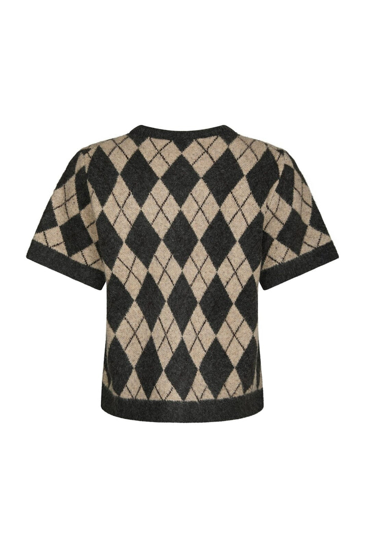 Neo Noir - Allestar Check Knit Cardigan 165729 - 123 - Beige