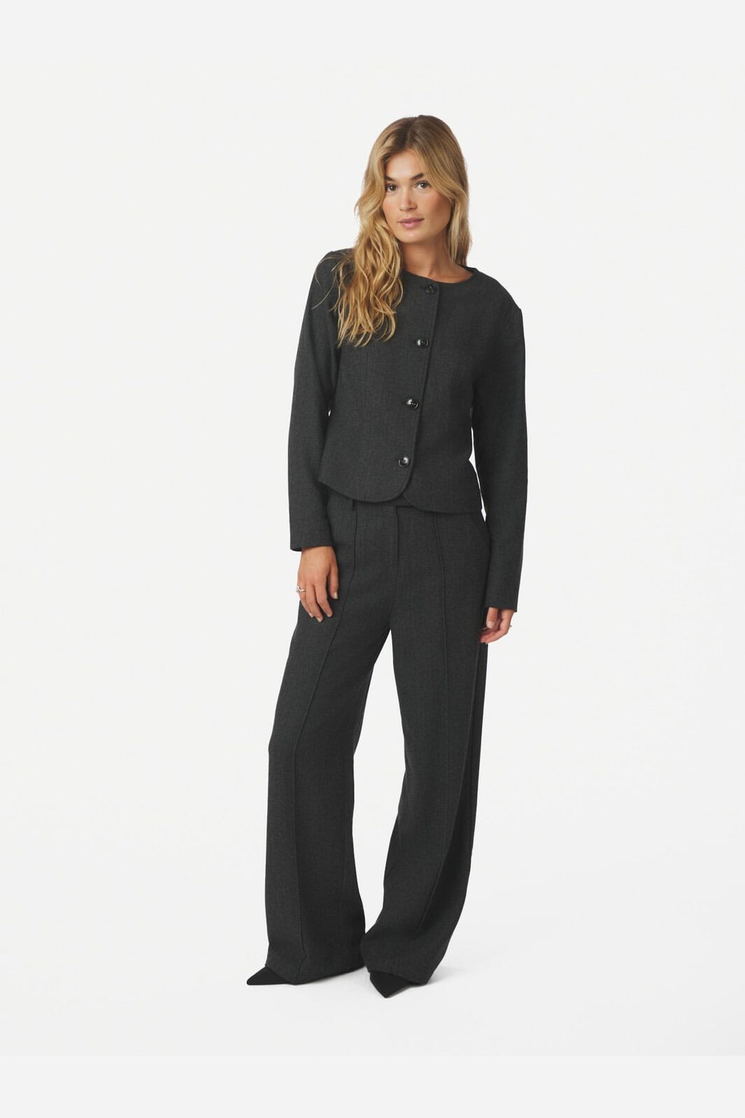 Neo Noir - Amanda Herringbone Jacket 165445 - 132 - Antracit