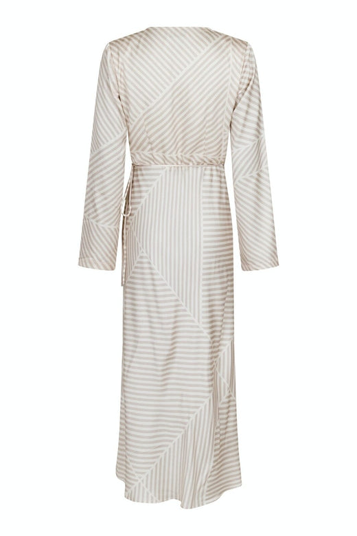 Neo Noir - Amber Mix Lines Dress - Sand Kjoler 