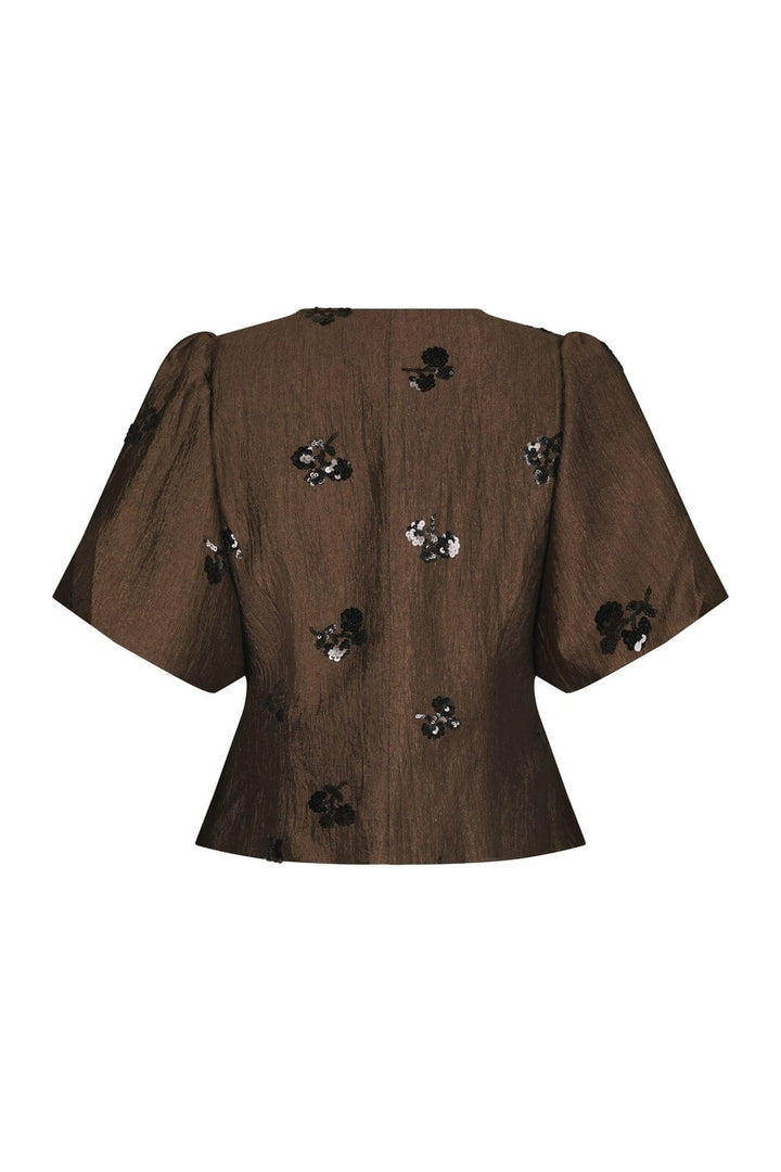 Neo Noir - Anela Sequins Blouse 171076 - 210 - Brown