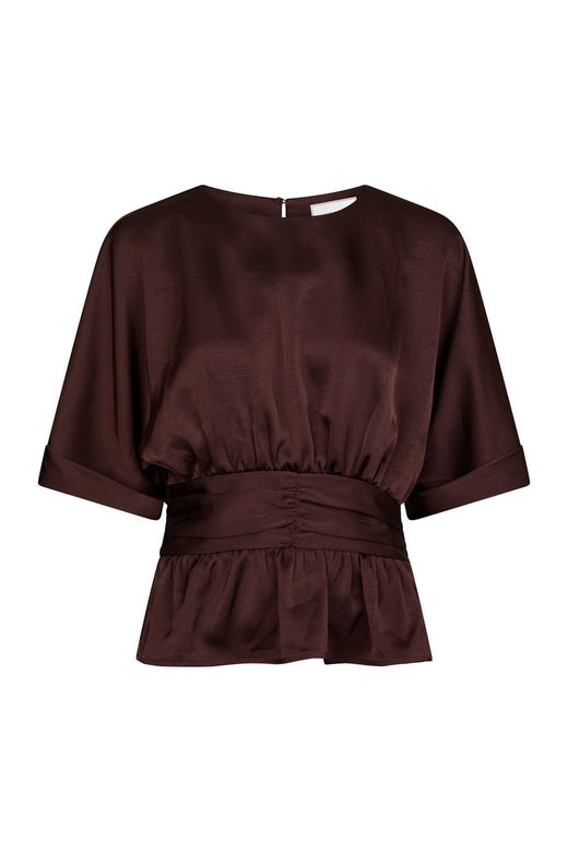 Neo Noir - Annegret Heavy Sateen Blouse 166830 - 174 - Burgundy