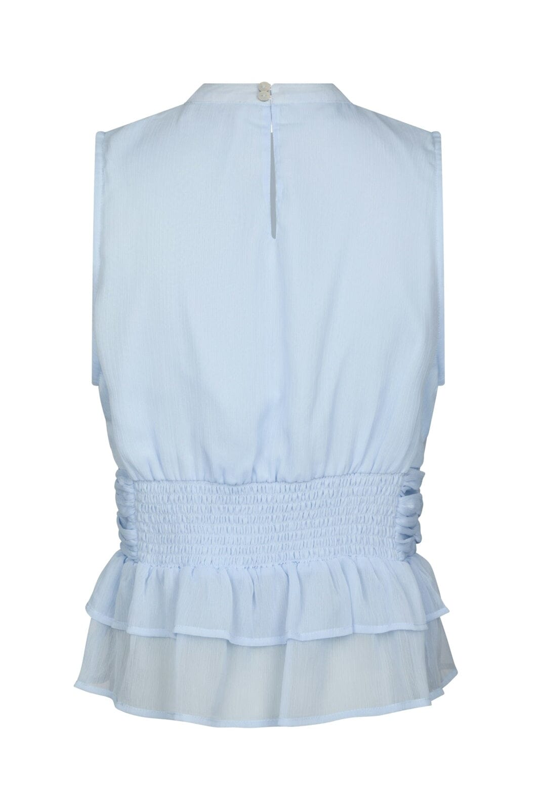 Neo Noir - Ansol Solid Chiffon Top 166671 - 145 - Light Blue