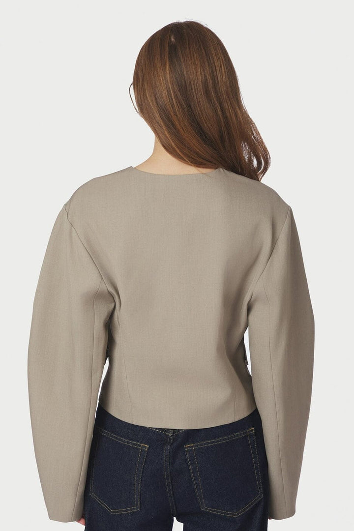 Neo Noir - Aranti Structure Curve Jacket 165619 - 189 - Warm Grey