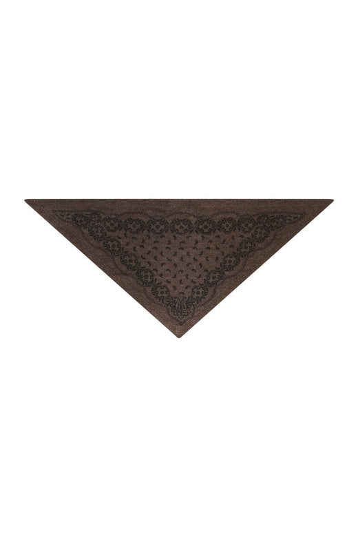 Neo Noir - Ariya Paisley Knit Scarf 171220 - 205 - Brown Melange