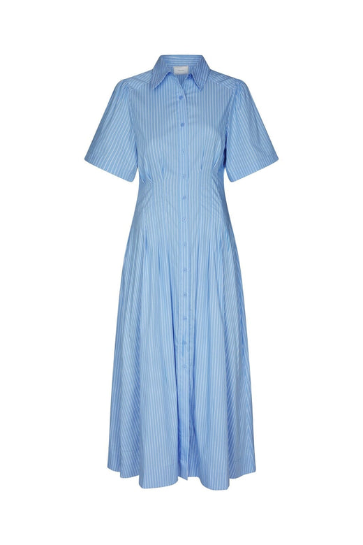 Neo Noir - Baia Stripe Poplin Dress 167585 - 145 - Light Blue