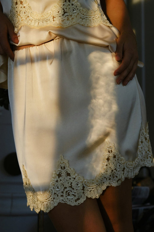 Neo Noir - Benisa Heavy Sateen Skirt 169012 - 191 - Light Yellow Nederdele 